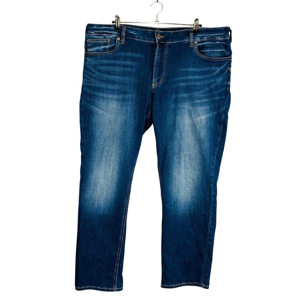 Silver Jeans Co. Mens Sz 42 X 32 Bootcut Eddie Jeans Stretch Denim Blue Pockets